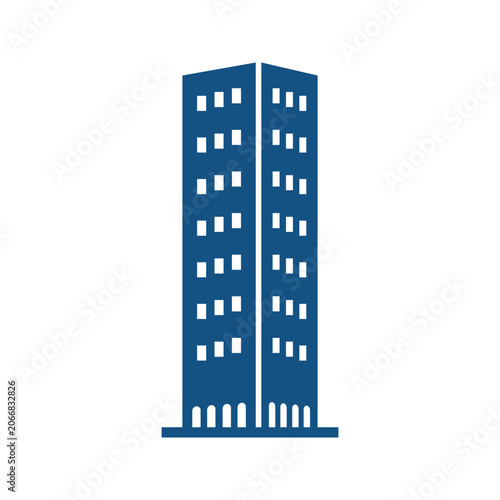 Minimal Skyscrapers Symbol City Architecture Illustration