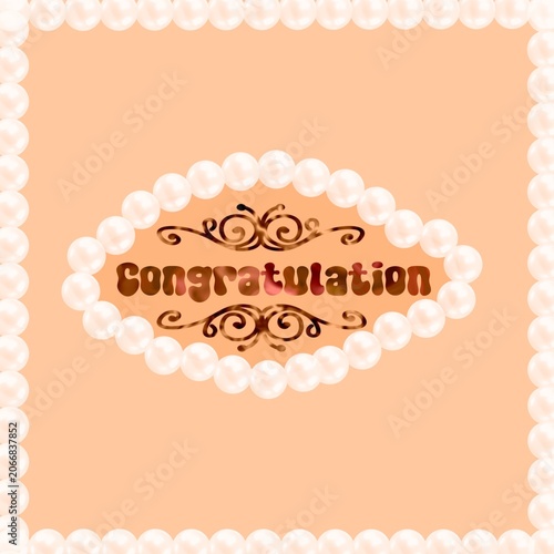 Congratulations typography greetings card template 