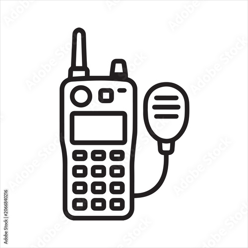 Obraz na płótnie Marine vhf radio outline icon vector.