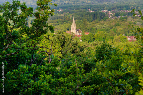Notre-Dame-de-l'Assomption church in La Ferté-Alais village. French Gâtinais Regional Nature PArk