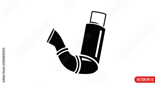 Asthma Inhaler Icon - Medical Device for Breathing Difficulty