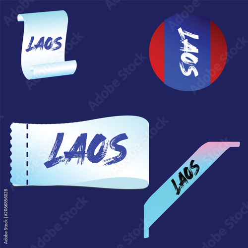 ribbon set desing in illustration