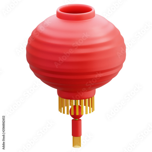 Tablou pe pânză 3D Red Chinese Lantern Oriental Festival Illustration