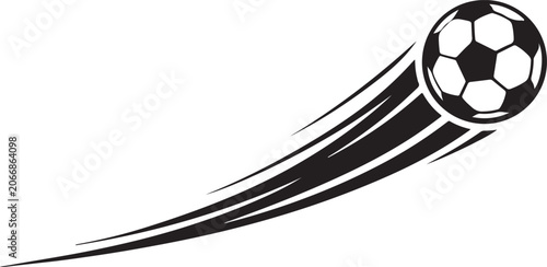 Photography Football movement symbol vector icon showing ball trajectory and motion path for soccer graphics
