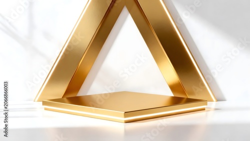 Golden geometric structure with platform