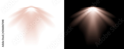 Obraz na płótnie Abstract light beam effects on white and black backgrounds for design isolated o
