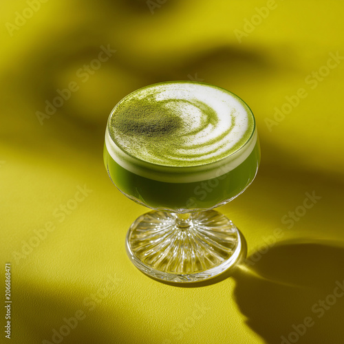 Lemon Matcha Vodka Cocktail