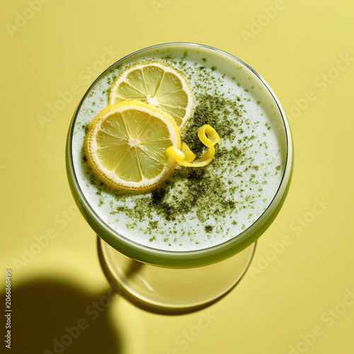 Lemon Matcha Vodka Cocktail