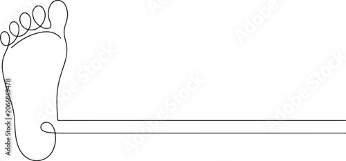 Photos Minimalist foot icon, simple line drawing, human foot illustration, vector graph