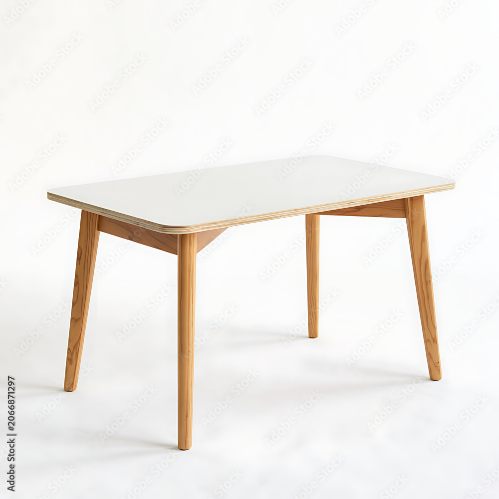 Fototapeta premium Modern wooden dining room table