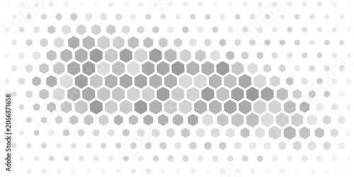 Hexagonal relief on a white wall.white and grey background.hexagonal pattern.eps.10