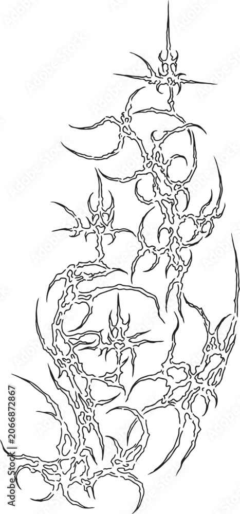 Obraz premium Cybersigilism Tribal Tattoo Design