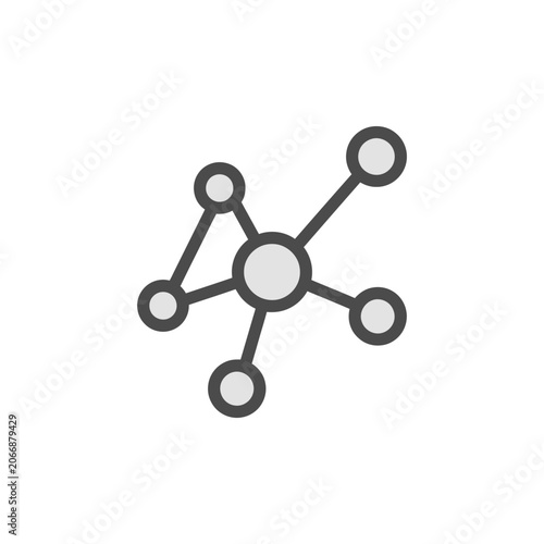 Basic network node cluster diagram.
