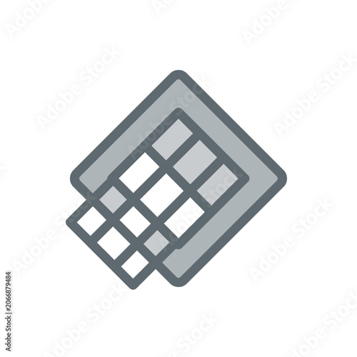Abstract grey geometric diamond grid logo icon.