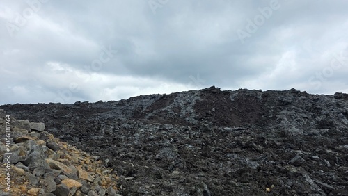 Foto Volcanic Landscape and Active Lava Field in Iceland