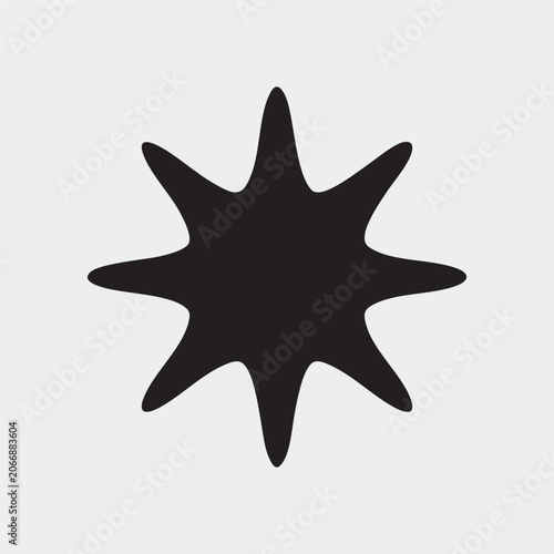 Organic Eight‑Point Star — Abstract Fluid Shape