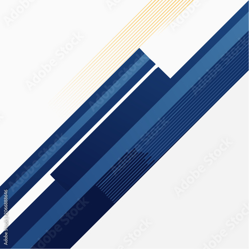 Abstract Blue and Gold Geometric Stripes Background