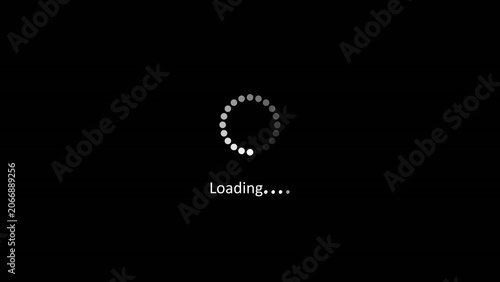 Obraz na plátně A sleek circular loading icon smoothly rotating to indicate progress