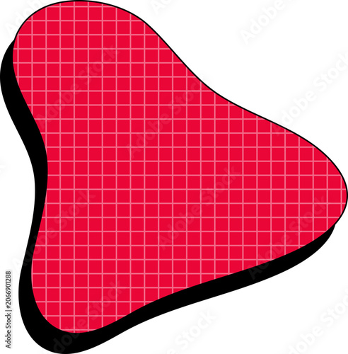 Abstract Red Grid Graphic Shape
