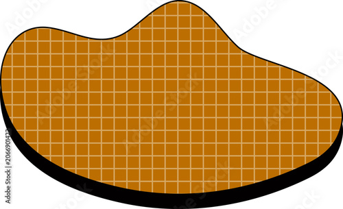 Abstract Brown Grid Organic Shape