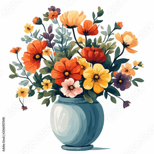 flowers and plants in pots painting 