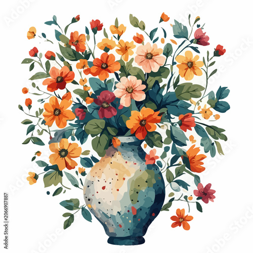 flowers and plants in pots painting 