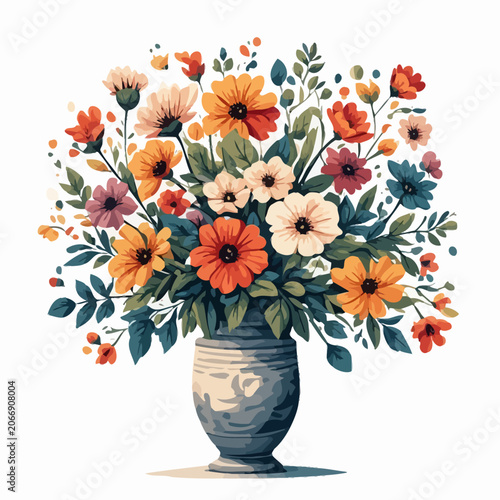 flowers and plants in pots painting 