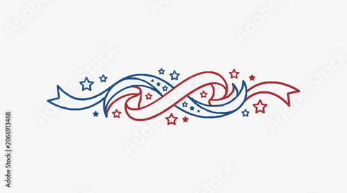 Colorful abstract ribbon design illustration.