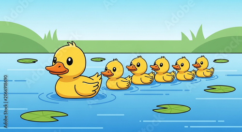 duck and ducklings