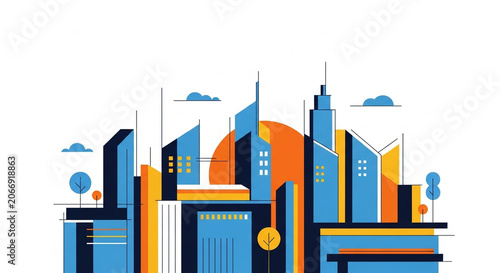 abstract city skyline