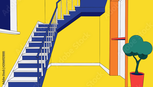 Room with stairs 