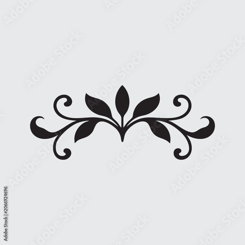 Botanical Flourish Ornament — Elegant Leaf Divider