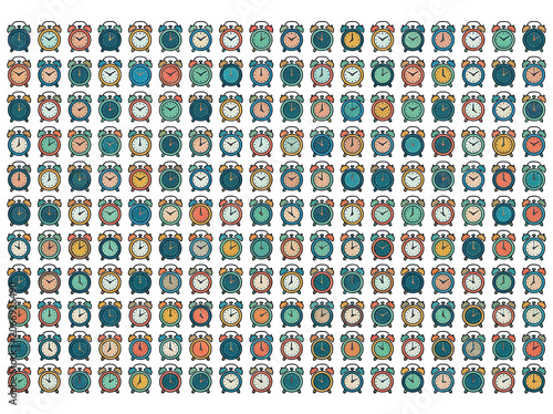 Colorful geometric pattern grid of squares.