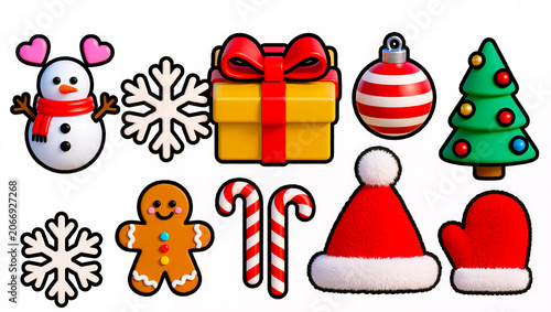 Christmas Holiday 3D Elements Collection