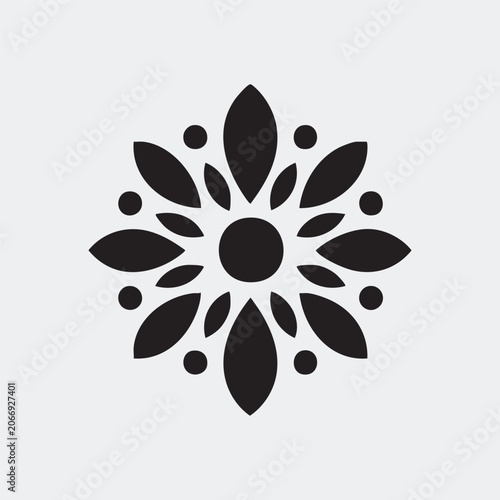 Geometric Floral Mandala — Symmetrical Petal Pattern