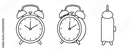 Φωτογραφία Alarm clock doodles set
