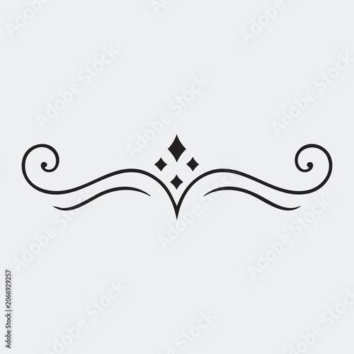 Elegant Curved Divider — Minimalist Ornamental Flourish