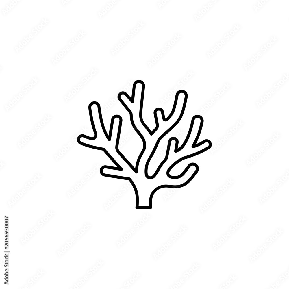 Fototapeta premium Abstract coral design illustrating underwater life