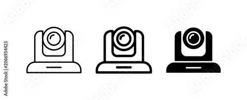 Photos PTZ Camera Icons, Video Conference Equipment, Broadcast Technology, Streaming Ge