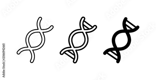 Φωτογραφία DNA Helix Icons, Genetic Science Symbols, Molecular Biology Research Graphics, H
