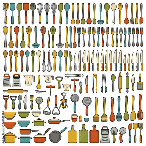 Colorful collection of office and school supplies.
