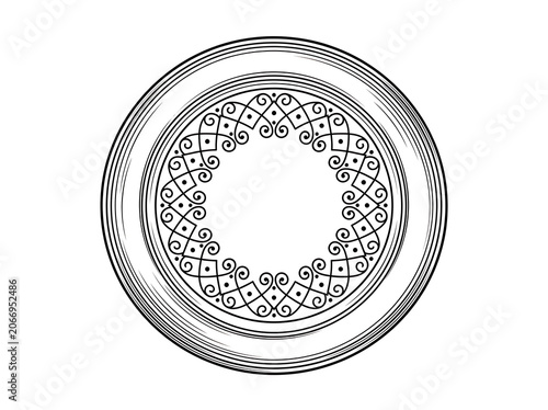 Intricate circular mandala pattern design.