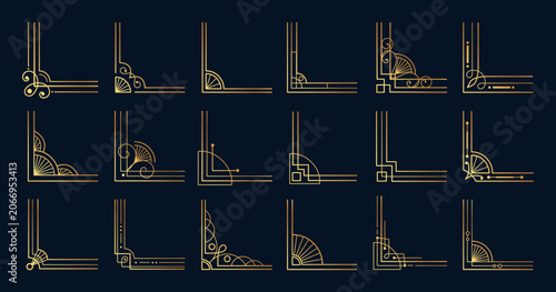 Luxury gold corner frame for invitation card background vector. Vintage and elegant classic antique desig template. Decorative corner ornaments gala.