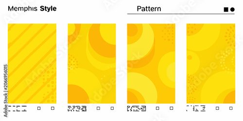 Geometric pattern in memphis style yellow and white color scheme