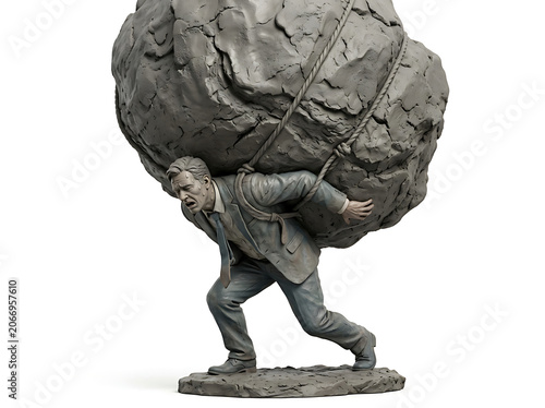 Bronze statue of a muscular athlete in mid stride.