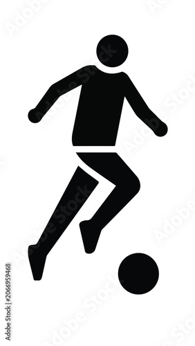 Silhouette of Person Playing Soccer on Field.
