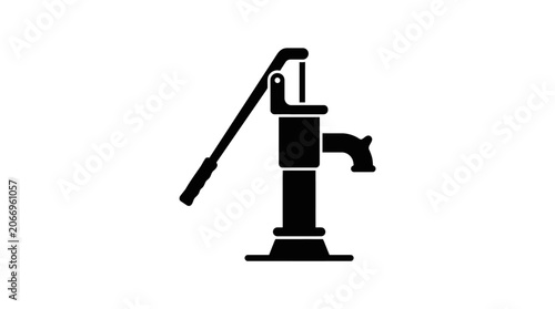 Water pump silhouette on a white background simple graphic design