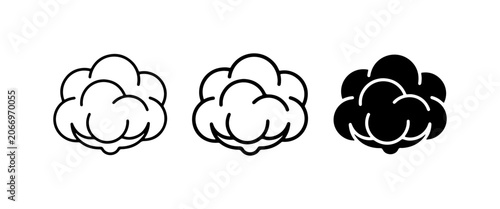 Tableau sur toile Cotton Icons, Organic Fiber Symbols, Natural Material Graphics, Textile Elements