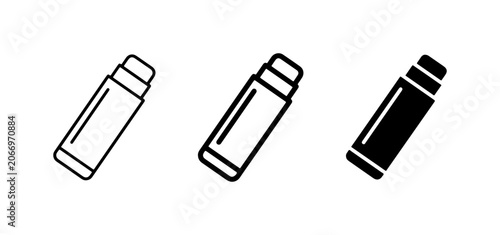 Lip Balm Icons, Vector Set: Outline, Filled Outline, Solid Black, Skincare