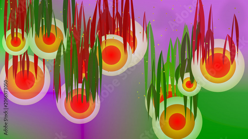 Distraction Free Wallpaper - Purple Green colors with Gradient Mesh background